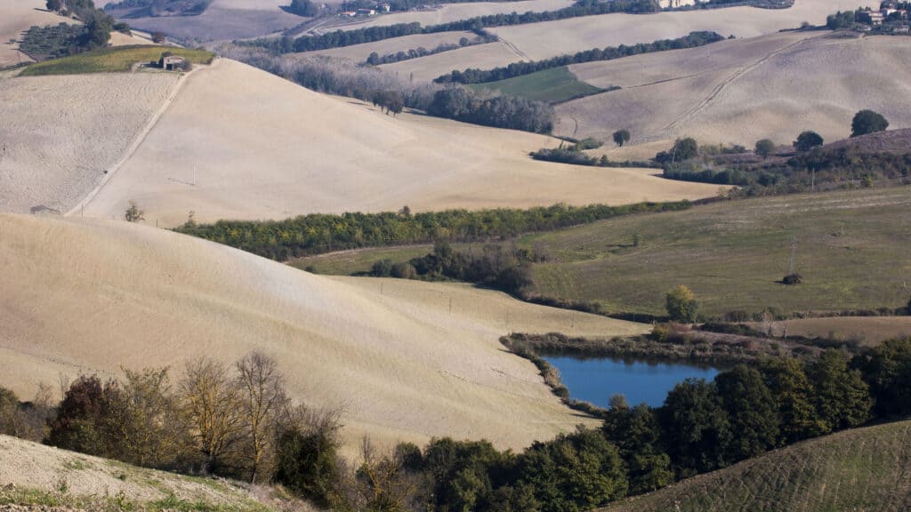 Crete Senesi rolling hills in Tuscany