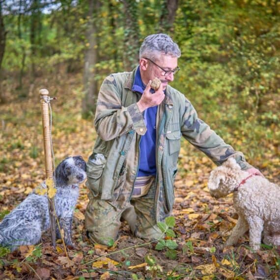 White Truffle hunting Tuscany Montalcino